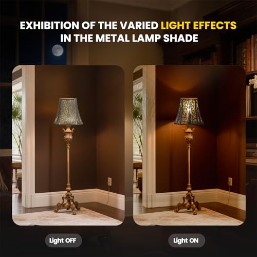 Square Cut Corner Metal Lamp Shades, 7" Top x 12" Bottom x 10.5" High - image 5