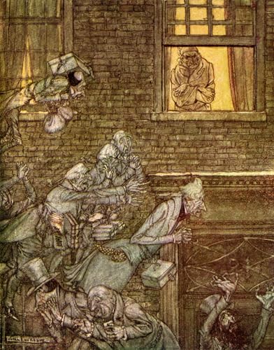 Toile Charles Dickens un chant de Noël Arthur Rackham portrait décoration mural poster