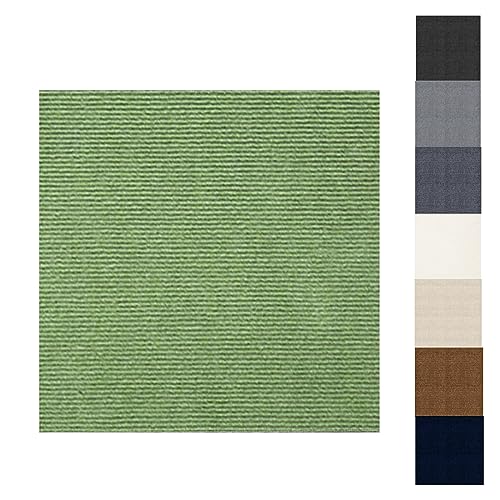Self Adhesive Carpet Tile,10Pcs 30 * 30cm Easy to Peel and Stick Carpet Floor Tile,Flooring Rugs Floor Tile Hardwearing Anti-Slip Floor Covering, Bitumen Backed-0.9m² (Green)