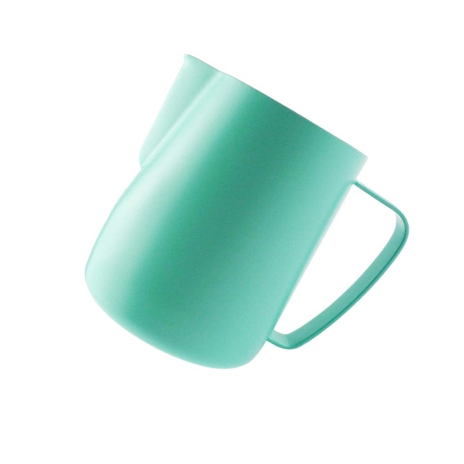 Jarra for leche y café Latte de acero inoxidable, 2 uds., jarra espumar, taza flores, Espumador, herramienta Para Barista Casero(Light Green,350ml)