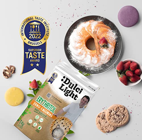 Erythritol Zero Zoetstof 1kg 100% Natuurlijk 0 Calorieën DulciLight | Ideaal voor Keto Diëten | +5 Zakjes Bruine Zoetstof Gratis | Suikervervanger | Geniet zonder Schuldgevoel - Image 5