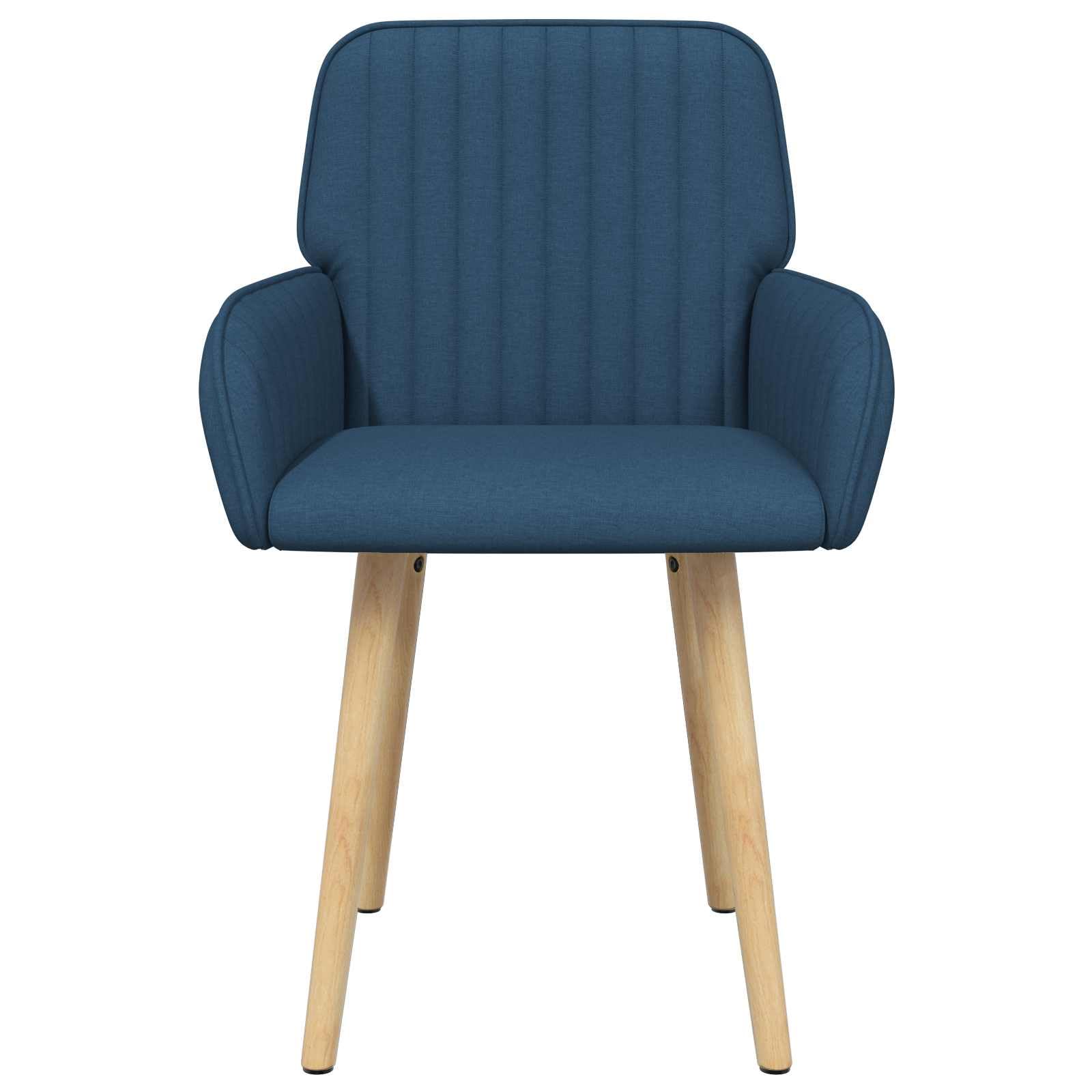 Chaises de Salle à Manger 6 pièces en Tissu Bleu avec Cadre en métal et Pieds en Bois Massif d hévéa, Confort Ergonomique, Design scandinave Industriel pour Salon ou Restaurant