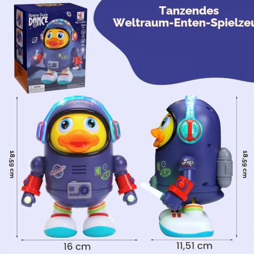 Pipihome Tanzende Ente Babyspielzeug 3+ Jahr, Electric Duck Musikspielzeug – Ansicht 2