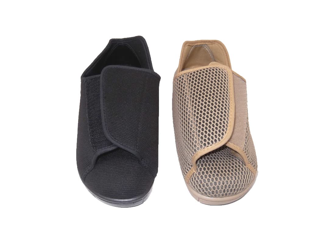 Zapatillas de Estar por Casa/Extra Ancha/Téxtil/Color Beige/Especial Pies con Vendaje/Ancho Especial/Hombre/Mujer/Talla