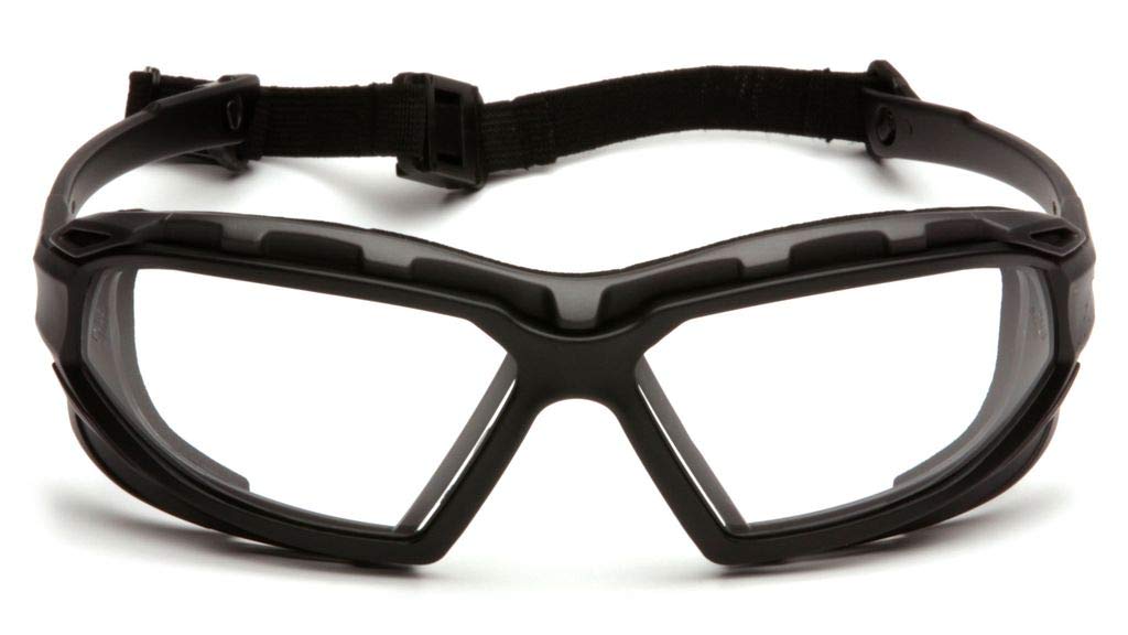 Safety Glasses,Blk/Clear Lens (Pack of 12)