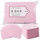 540Pcs Nail Polish Remover Lint Free Nail Wipes Pads Pink Cotton Pads Solution for Nails Dust Cleaning Nail Care Tools Absorbable Eyelash Extension Glue Cleaning Wipes (Pink)