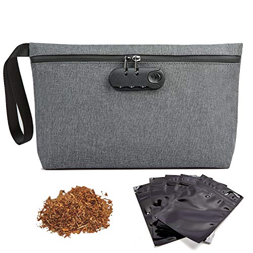 TARFEPA Smell Proof Bag with Combination Lock -12x7 Inch Odor Proof Stash Case