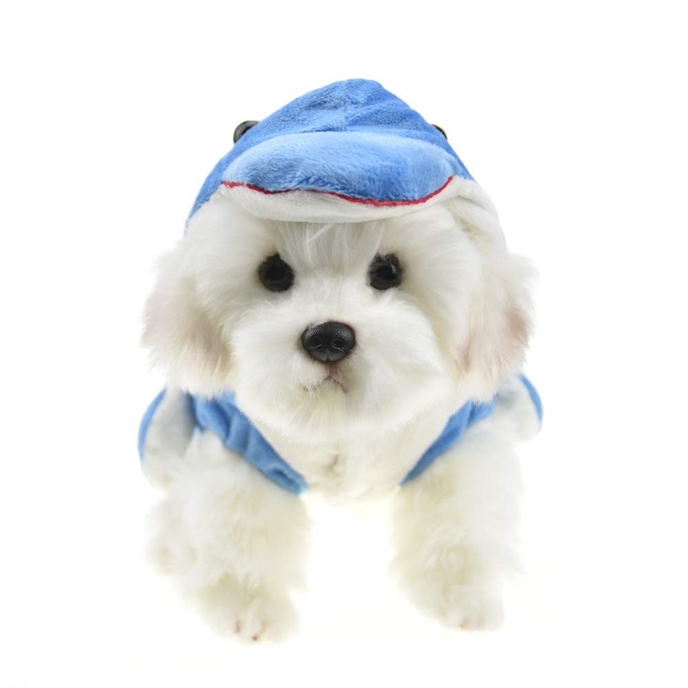 FLAdorepet Halloween Hundekostüm Als Kuh – Warme Fleece-Jacke Mit Kapuze Für Kleine Hunde | Größe L (Weiß) Für Yorkie, Chihuahua, Shih Tzu