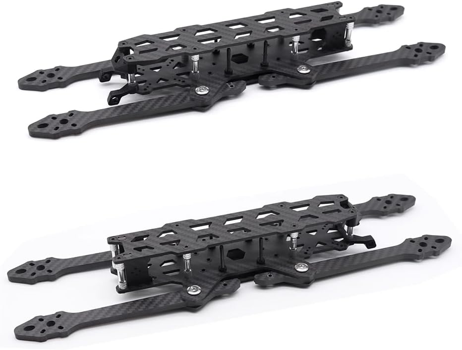 QWinOut LX-7 7 Inch Folding Rack 314mm Wheelbase Carbon Fiber Frame Kit for DIY Drone Quadcopter (Frame kit)