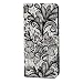 Produktbild Unichthy Moto G7 Power Phone Case 3D Stoßfest Wallet Flip Bumper Cover Magnetverschluss Rundum-Schutz Design mit Kartenfächern Kickstand Schutzhülle für Motorola G7 Power - Hund Schwarze Spitze