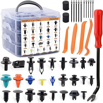 Car Clips 955PCS Set Car Retainer Clips Bumper Clips Auto Clips 955PCS Engine Under Cover Splash Shield Guard Body Bolts Trim Panel Fender Clips for Car Toyota GM Ford Honda Acura Chrysler