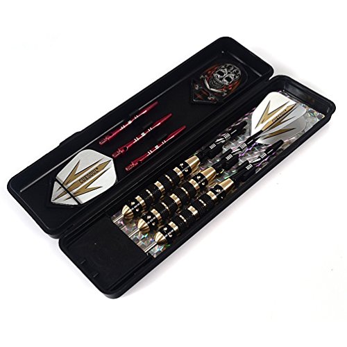 Cuesoul 26 Grams Steel Tip Darts - Black Coating Brass Barrels #TOP6