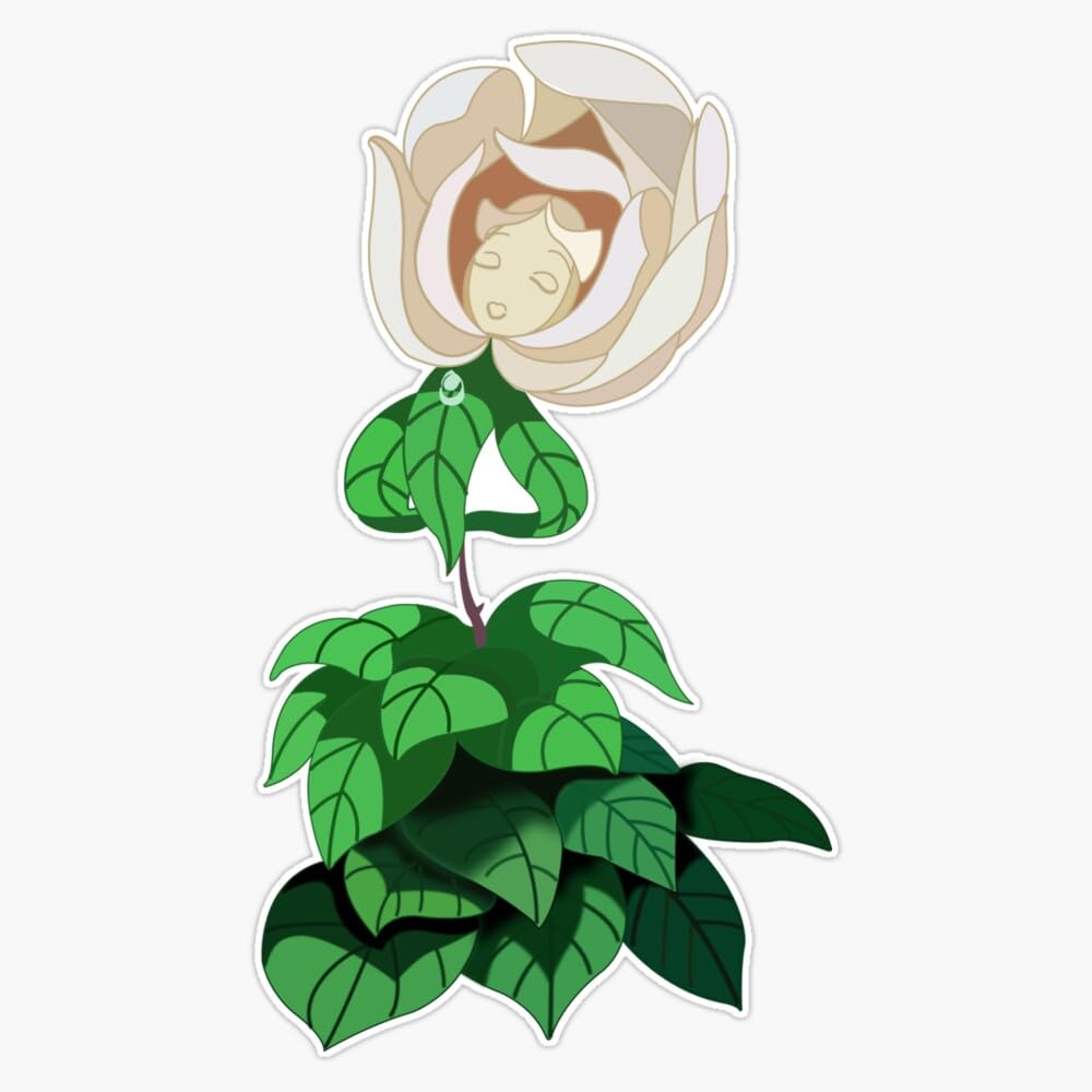 Alice in Wonderland 1951 White Rose Golden Afternoon Bumper Sticker Vinyl Decal 5"