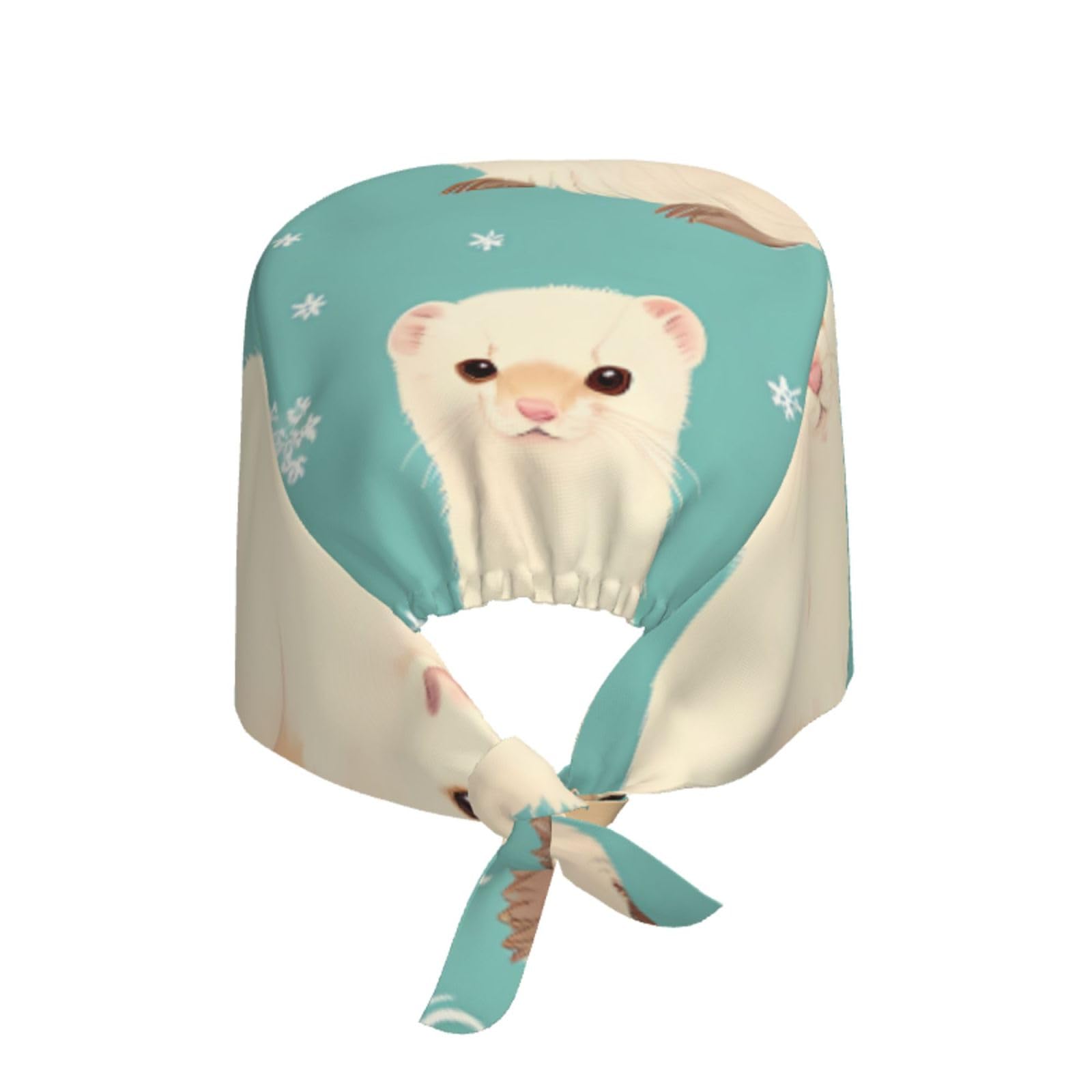 YYHWHJDE Breathable Work Hat French Fashion Model Ferrets Prints Adjustable Comfortable Chef Hat for Women & Men Black