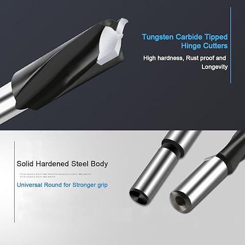 Vista 34 de Broca Forstner de carburo de 2-3/8 pulgadas, broca Forstner con punta de carburo para madera dura, broca de perforación de madera, kits