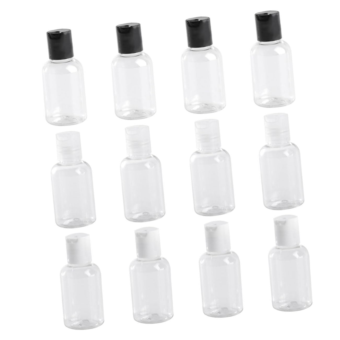12pcs Plastic Lotion Bottle Dispenser Container for Shampoos and Skin Liquid Press Disc Caps for Travel and Massage Cream