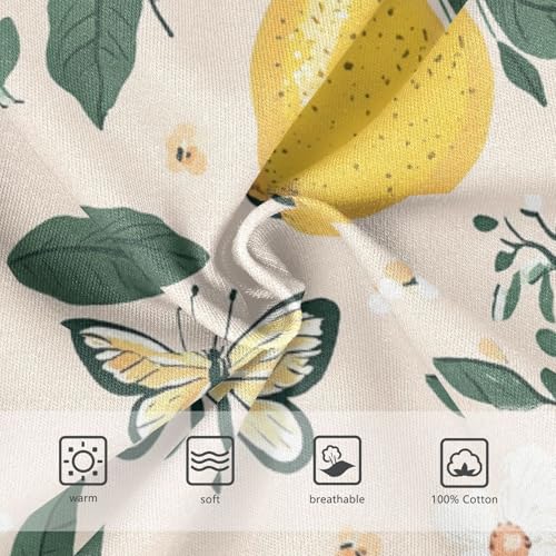 Wusikd Cute Lemons Boys' Underwear Cotton Butterflies Flowers Boys Briefs Soft Toddler Underwear 2T3