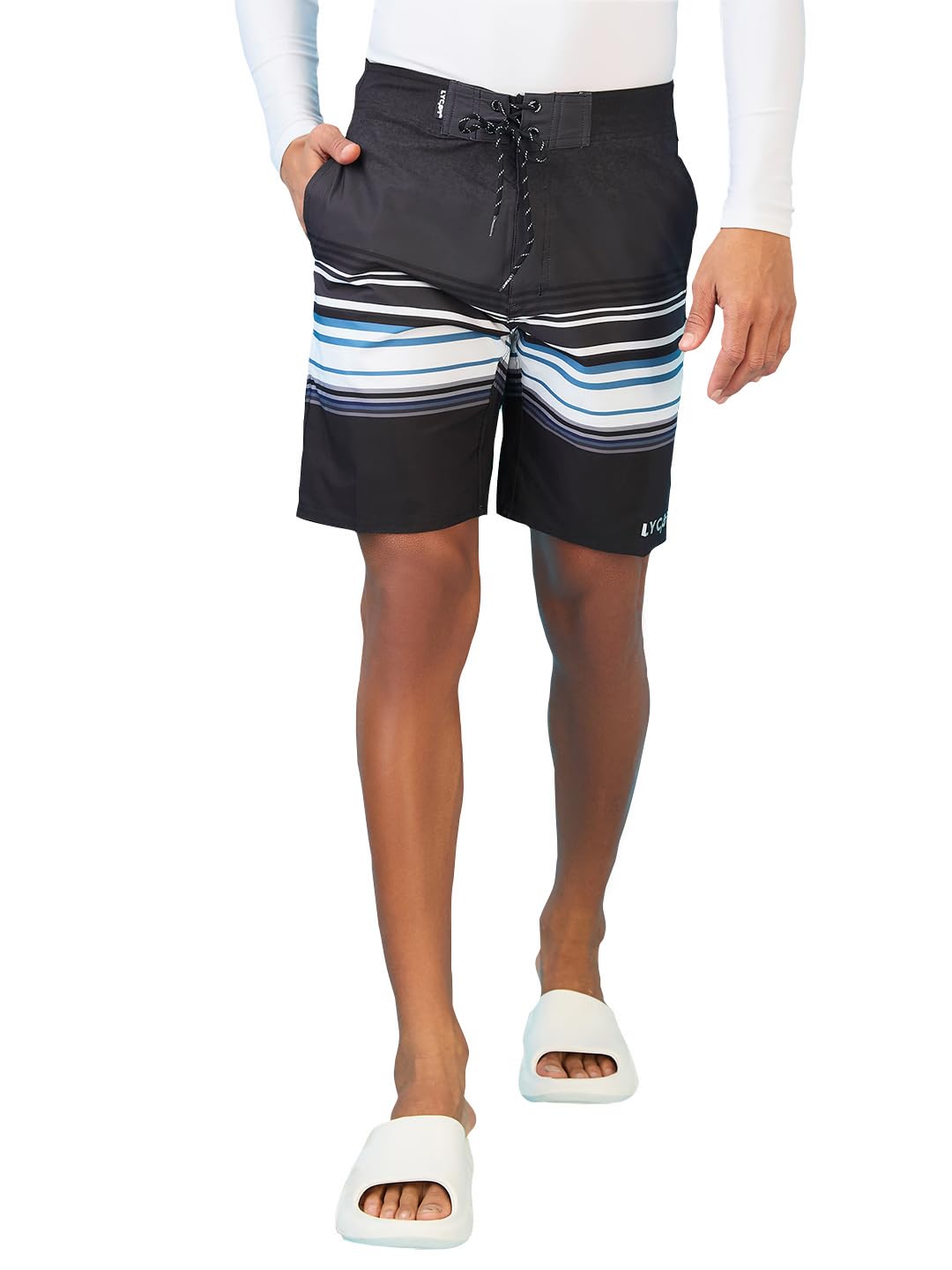 Men's Printed Comfortable Surfing Beach Shorts with 3 Pockets