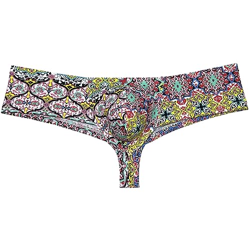 OROCOJUCO Pack of Men Cheeky Briefs Printed Body Boxer Thong Brazilian Bikini Mini Shorts Underwear Skimpy Boxers Trunks2