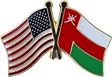 Flagline USA and Oman Flag Die-Struck Metal Friendship Lapel Pin