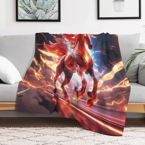 Couverture décoration intérieure thème cheval idée cadeau originale et utile