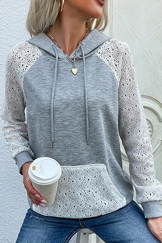 Image of HVEPUO Tie Dye Print Hoodie Long Sleeve Drawstring Pullover Tops Loose Casual Sweatshirt For Women(S-XXL)