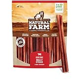 Natural Farm Bully Sticks, Odor-Free (7 Inch, 20 Pack), 100% Beef Treats for Pups, Small and Medium