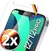 Produktbild UTECTION 2X Schutzglas für iPhone 12, iPhone 12 Pro (6.1") - Perfekte Anbringung Dank Rahmen - Premium Displayschutz 9H Glas - Front Schutz Vorne - Folie Schutzfolie Schutzglas - 2 Stück