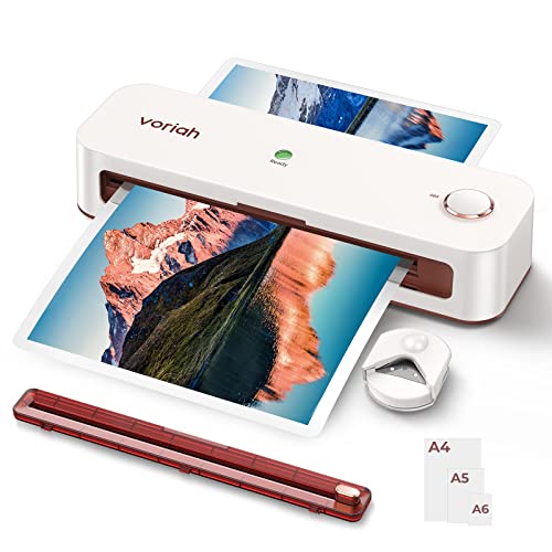 Laminator, Voriah A4 Laminator Machine with Laminating Sheets, 9 inches Laminating Machine, Quick Warm-Up, Paper Trimmer, Corner Rounder, Personal Laminator for Teacher/Home/School/Office