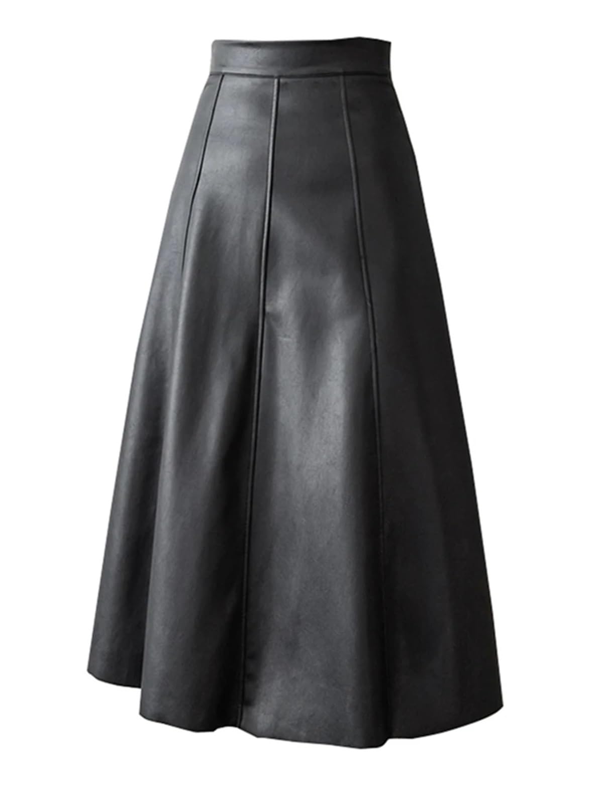 Falda De Cuero para Mujer Faldas Acampanadas de Piel sintética for Mujer, Faldas Cintura Alta for otoño e Invierno para Mujer