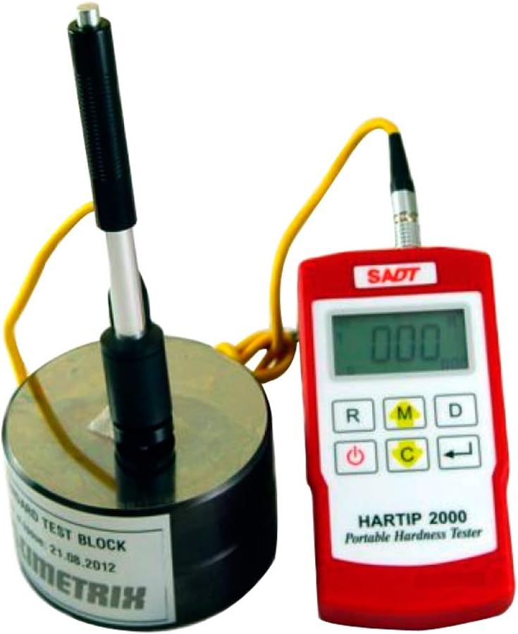 HARTIP2000 Portable Leeb Hardness Tester Gauge Hardness Scale HL HRC HRB HB HV HS 170 to 960 HL Leeb Hardness Tester with D Test Block External Impact Device LCD Display