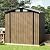 Grovellis 4x6FT Outdoor Metal Storage Shed with Frame Floor,Double Doors,with Frame Floor,Tool Shed for Garden, Patio, Backyard Brown
