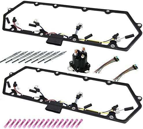 Powerstroke Diesel Valve Cover Gasket Set Compatible with Ford F250 F350 E250 E350 Diesel Powerstroke 7.3L 1999-2003 Replace OEM F81Z-6584-AA,615-201