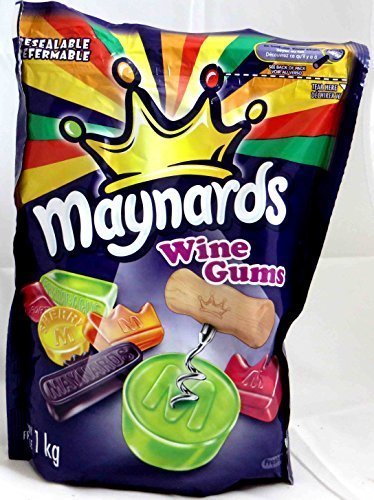 Maynards Gummy Candy, Wine Gums, 1 Kilogram/2.2 Pounds - 2 Pack by Maynards