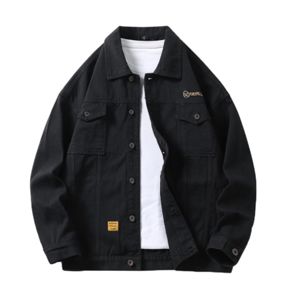 Men Transition Jacket Men Youth Classic All-Match Light Jacket Men Vintage Personality Trend Jeans Jacket Men Casual Comfortable Fashion Outdoor Jacket