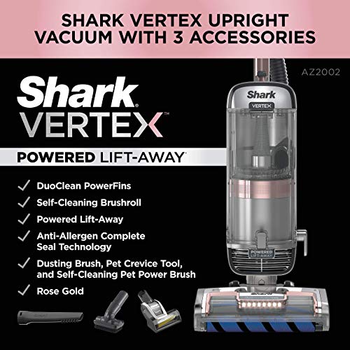 Shark-AZ2002-Vertex-DuoClean-PowerFins-Upright-Vacuum-with-Powered-Lift-Away-Self-Cleaning-Brushroll-and-HEPA-Filter-1-Quart-Dust-Cup-Capacity-Rose-Gold-Renewed Shark AZ2002 Vertex DuoClean PowerFins Upright Vacuum with Powered Lift Away Self Cleaning Brushroll and HEPA Filter 1 Quart Dust Cup Capacity Rose Gold Renewed