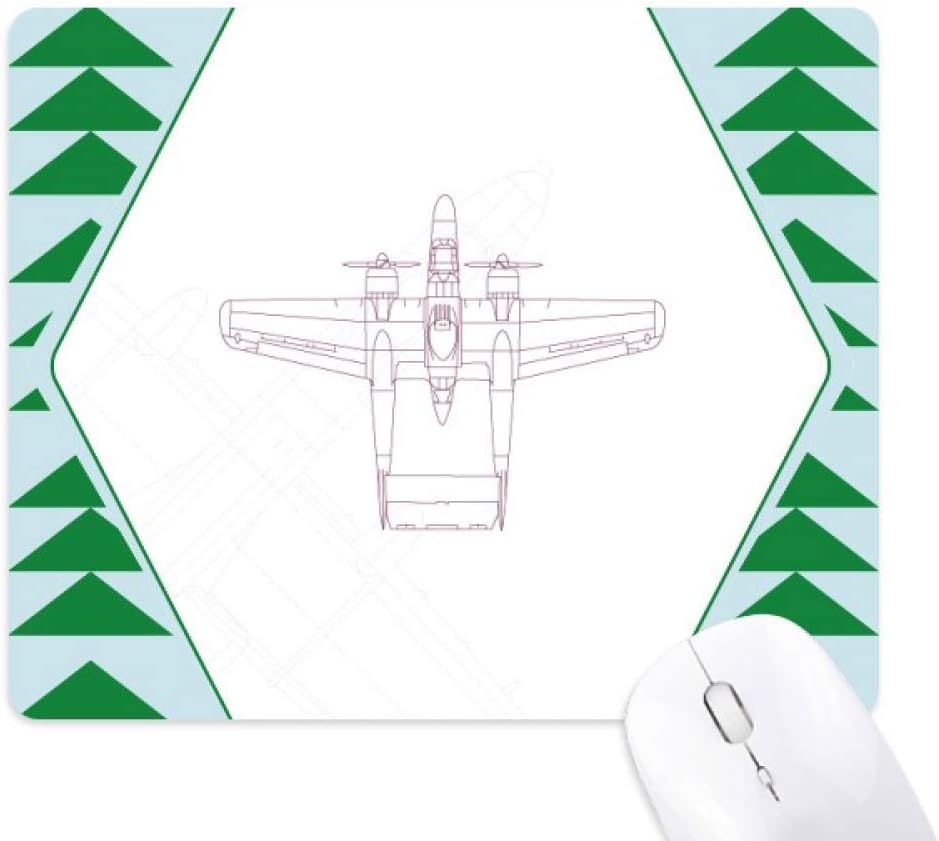 offbb Aircraft Military Technology Mouse Pad Green Pine Tree Rubber Mat