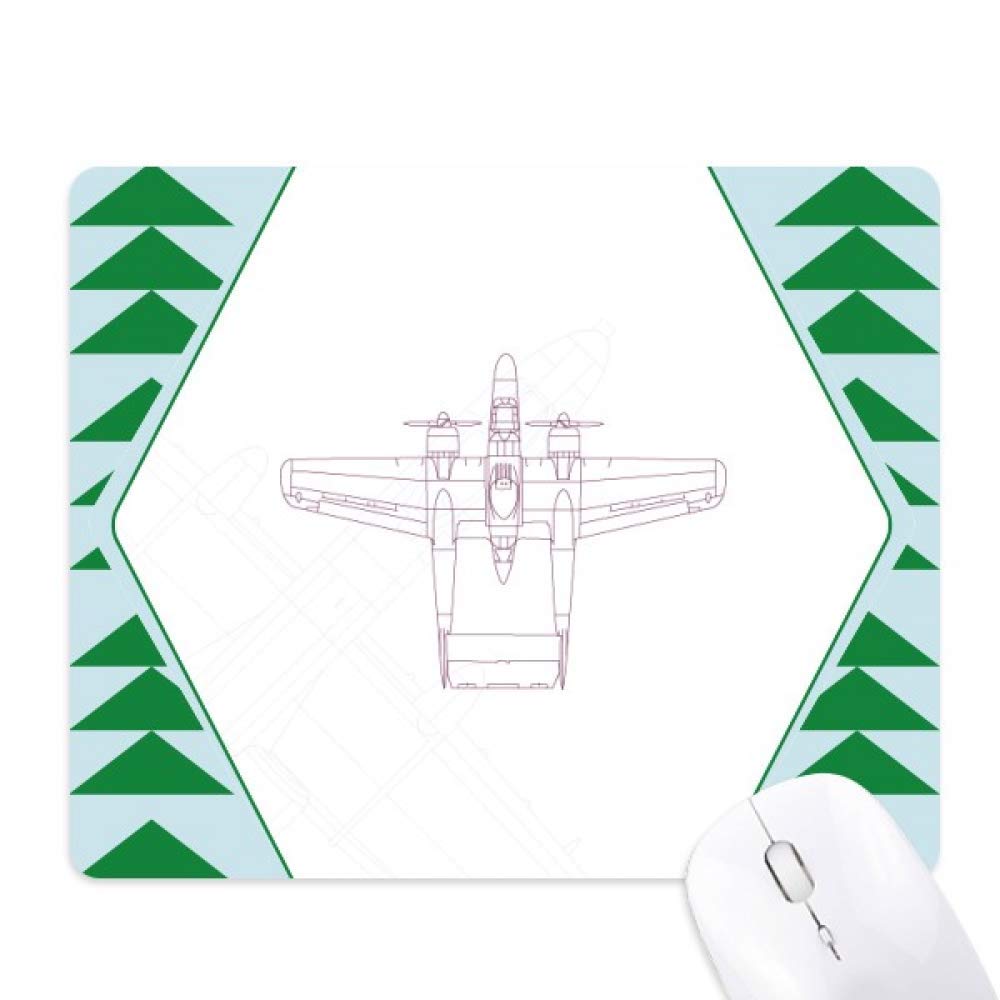 offbb Aircraft Military Technology Mouse Pad Green Pine Tree Rubber Mat
