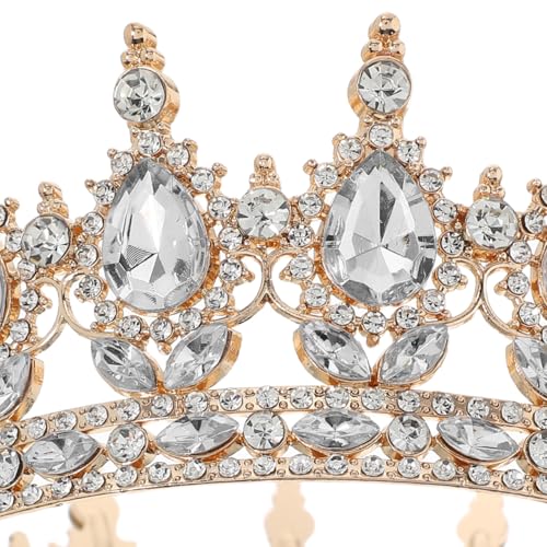 VICASKY Krone Geburtstag Diadem Vintage Deko Damen Hochzeit Crown Tiara FüR Torte Verlobung Silber Goldene Prinzessin Gold Braut Haarschmuck Blumenkranz Haare Birthday Queen Frauen Glitzernde