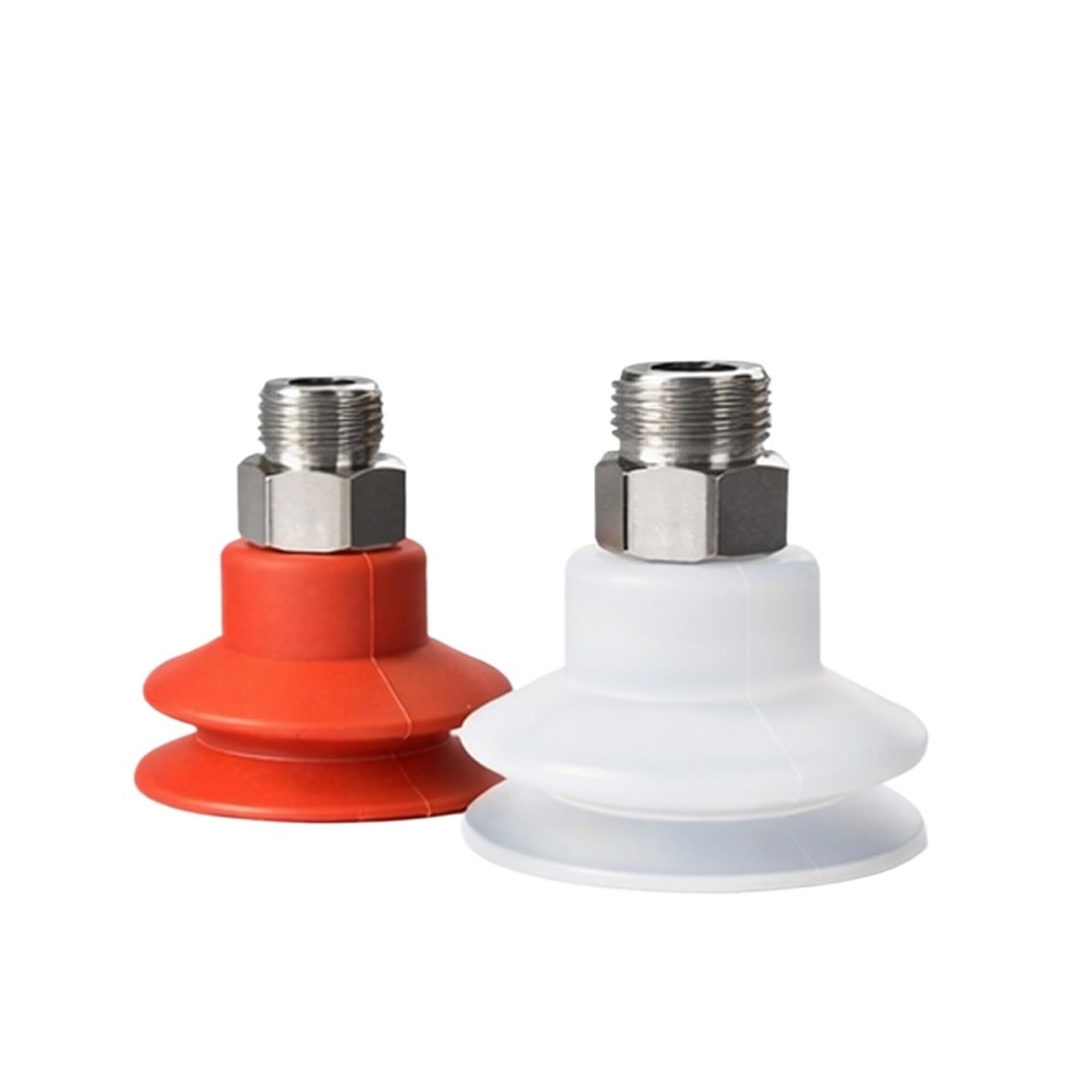 10 Stück pneumatischer Vakuumsauger mit passendem G1/8-Gewinde, 8 mm Montageloch, Silikon-Doppelschichten(20mm,10 Piece White)