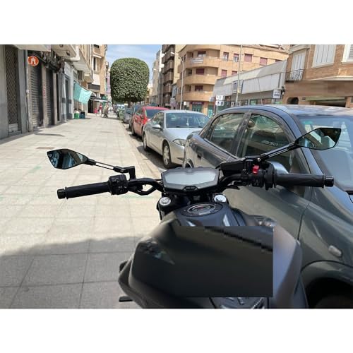 Espejos de aluminio rojo para BMW K1300 y Ducati Monster con acabado CNC de alta resistencia 3