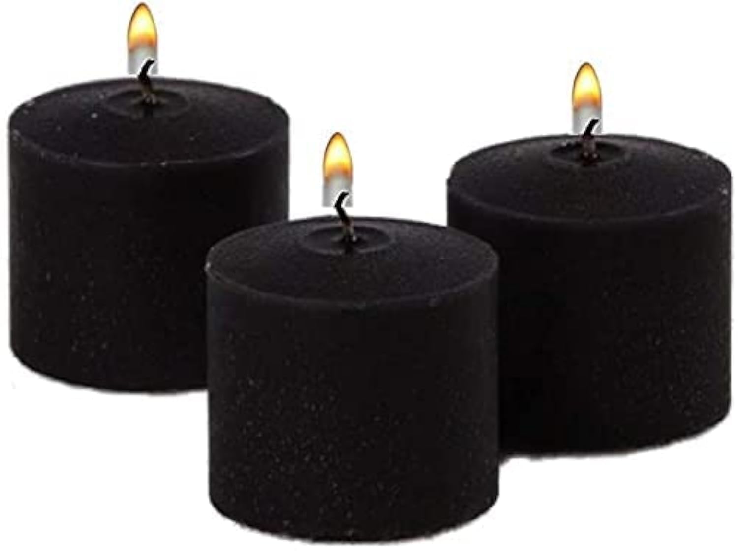 D'light Online Unscented Black Votive Candles - for Halloween, Birthdays, Baby Shower, Home Decoration and Weddings (Black, 10 Hour - Set of 12)