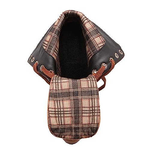 Bellirala Womens Platform Lace Up Biker Boots Chunky High Heel Booties Buckle3