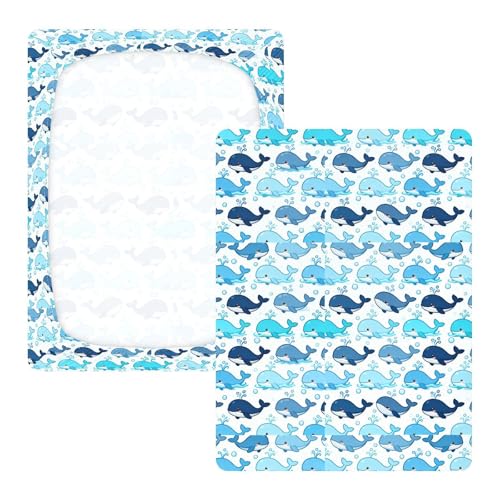 Drap de berceau coton bébé pour de douces nuits sous l'océan bleu
