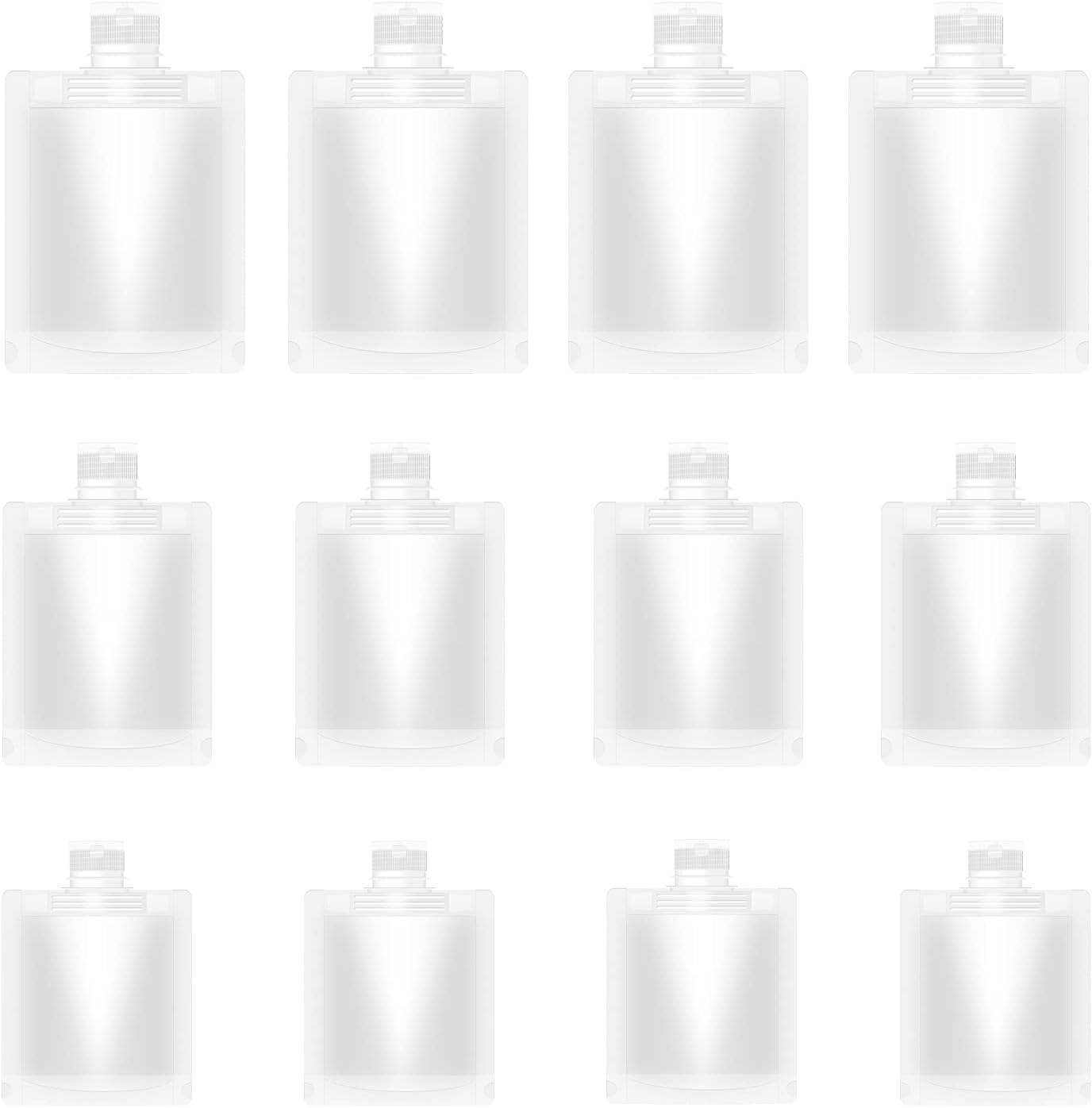 12 ps Travel Bottles Set,TSA Approved Travel Containers with Labels, 3 size Included Leak-proof Empty Squeeze Pouch for Toiletries Shampoo(1.0/1.7/3.4 oz), Refillable Containers for Cosmetic : Beauty & Personal Care