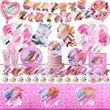 yumcute Pappteller Kindergeburtstag Deko 109PCS Dog Geburtstag Deko, Geburtstag Geschirr Set, Tortendeko Gebur tstag, Becher Servietten Tischdecke Set Partygeschirr Kindergeburtstag für 20 Personen