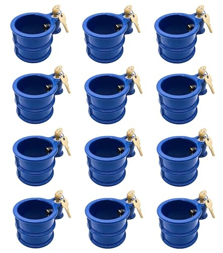 (Set/12) Heavy Duty King Pin Trailer Lock Fifth Wheel with Keys for Standard Fixed Kingpin