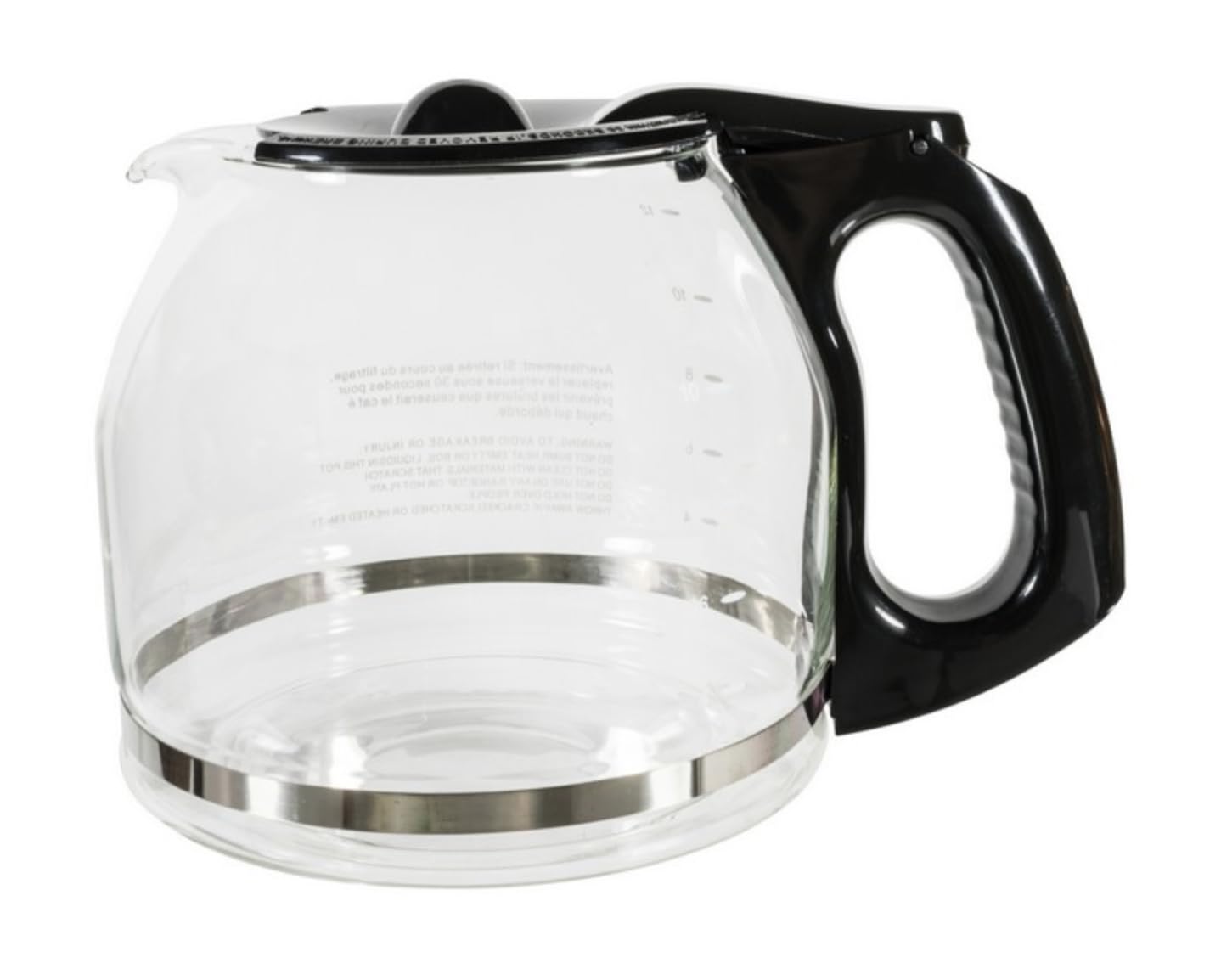 Photo 1 of 12-Cup Replacement Coffee Carafe Compatible with Mr. Coffee Coffee maker Pot, Replace Part# PLD12 PLD12-RB Series, Black Handle
