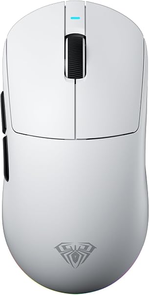 Aula V9 Pro 26000 DPI PAW3395 Sensör 8000Hz Tri-Mode Kablosuz Oyuncu Mouse RGB Omron Switch Beyaz
