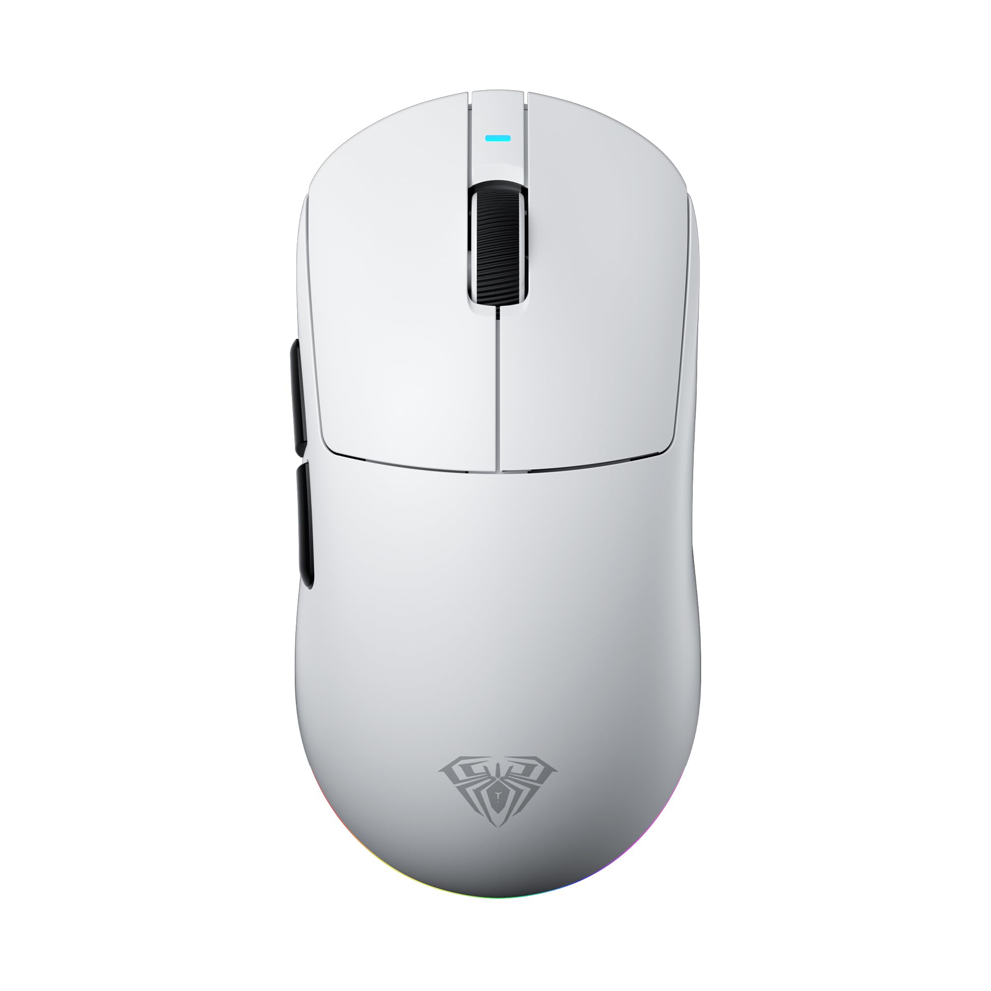 Aula V9 Pro Plus 26000 DPI PAW3395 Sensör 8000Hz Tri-Mode Kablosuz Oyuncu Mouse RGB Omron Switch Lightweight E-Spor Gaming Mouse Beyaz